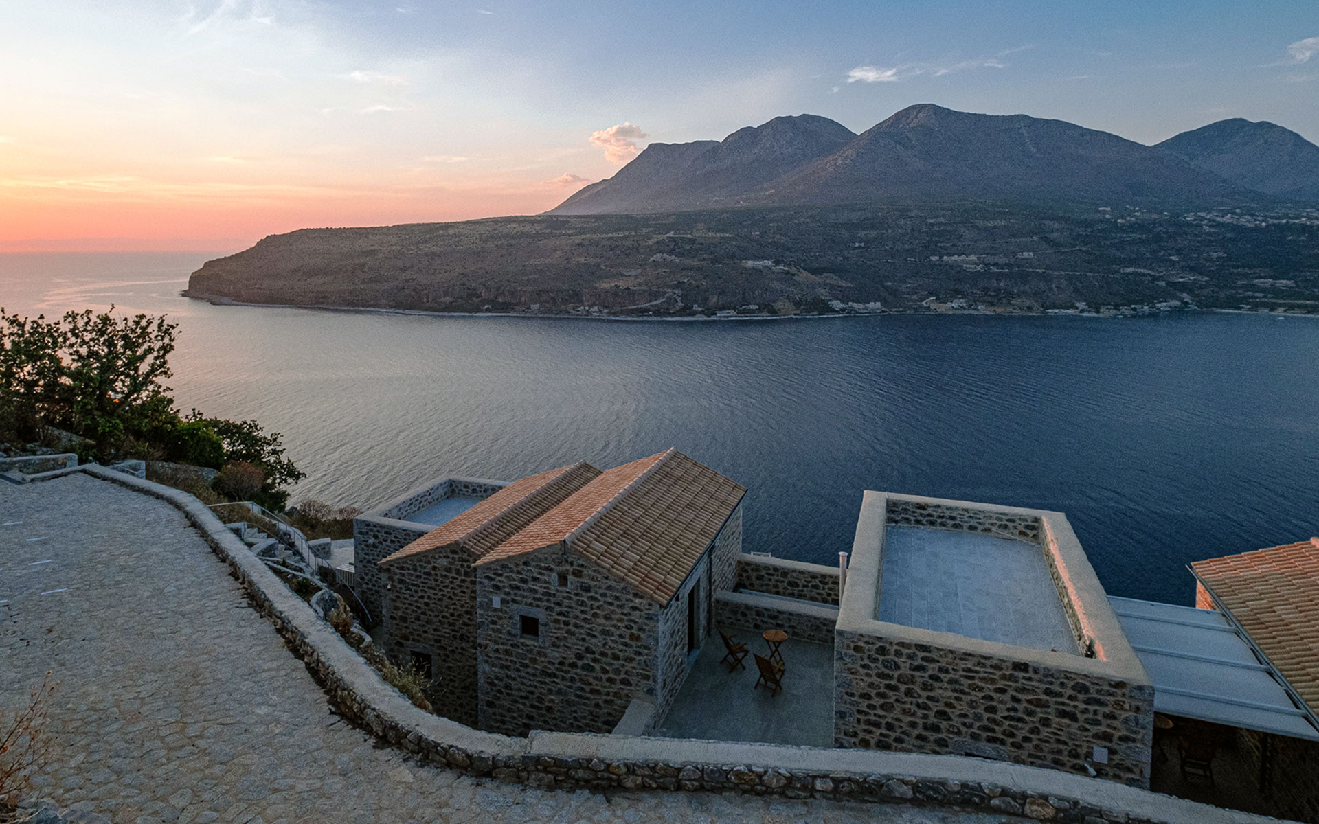 Mountain and coastal landscape of Mani, Greece