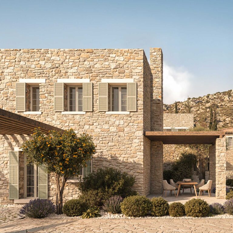 ERAWA Type 1 stone residence in Oitylo, Mani