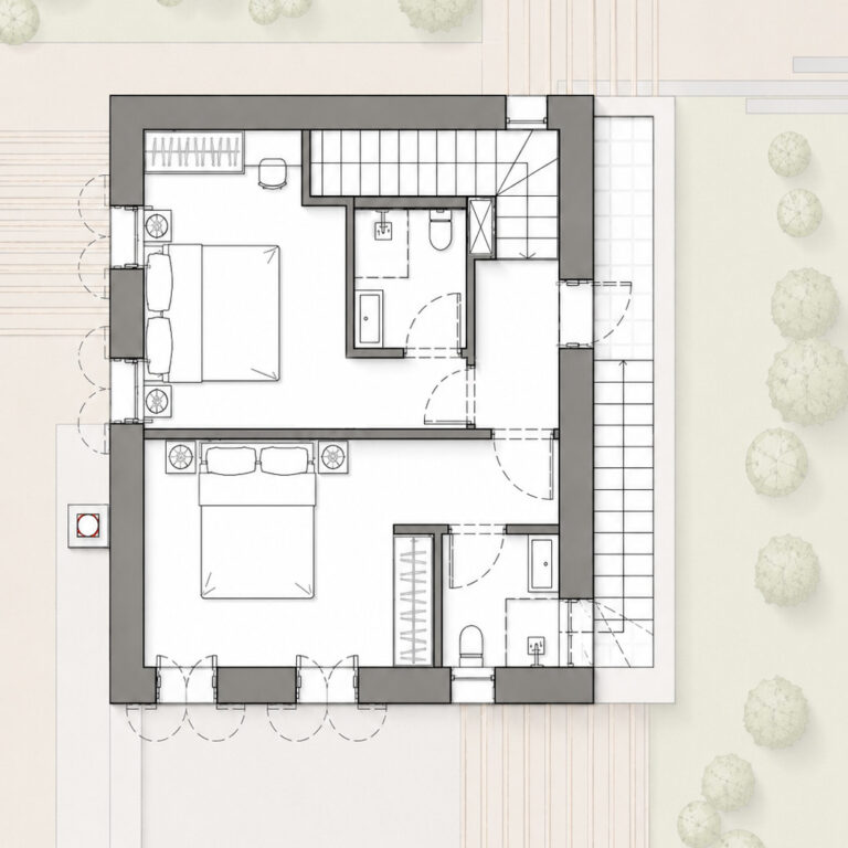 First-floor plan of ERAWA Type 1 residence
