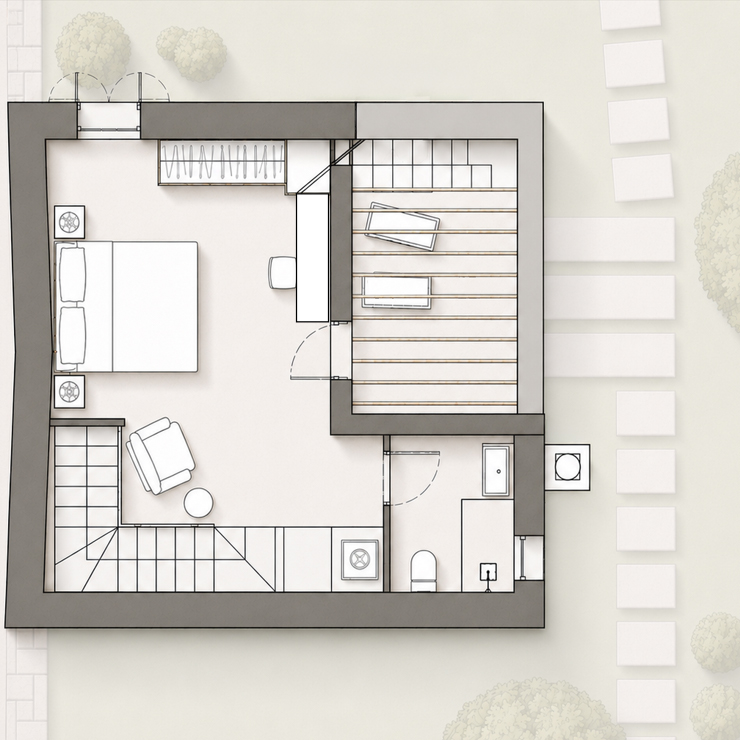First-floor plan of ERAWA Type 5 residence