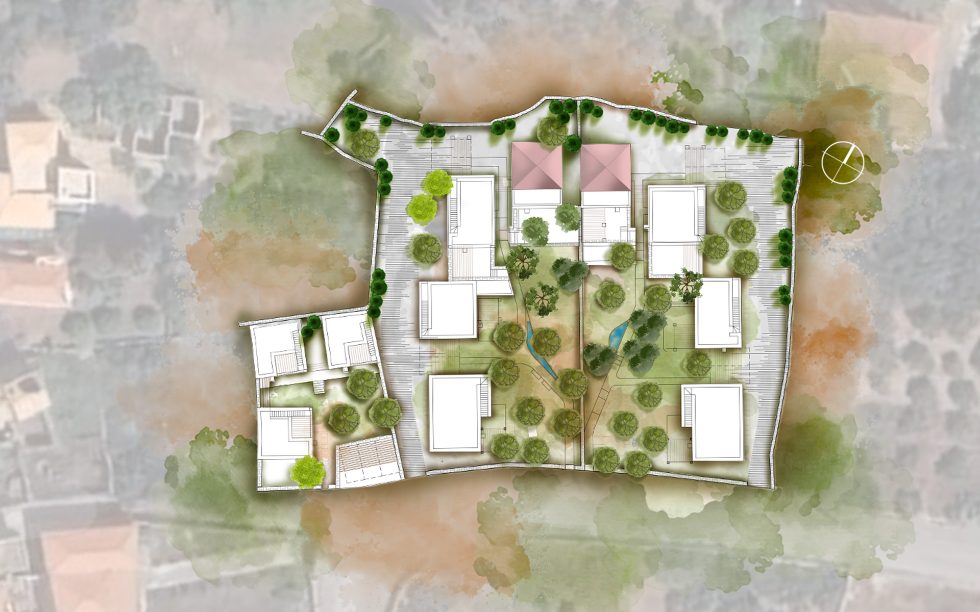 Masterplan of the ERAWA residential development in Oitylo, Mani